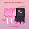 Pickleball Paddles Set of 2, Pickle Ball Equipment with 4 Balls and Bag .T700 Carbon Fiber Paddles with Graphite Grip Set for Beginners & pro.