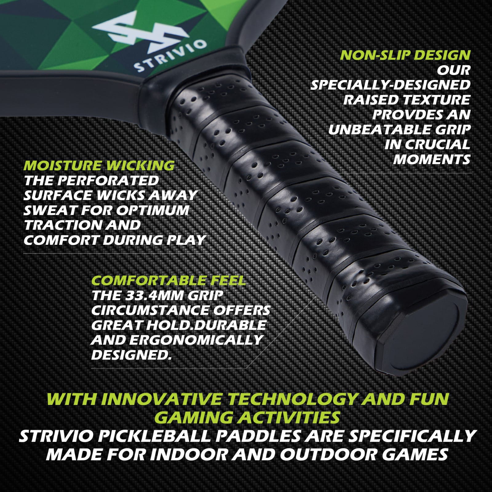 Pickleball Paddles Set of 2, Pickle Ball Equipment with 4 Balls and Bag .T700 Carbon Fiber Paddles with Graphite Grip Set for Beginners & pro.
